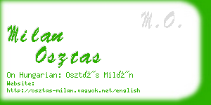 milan osztas business card